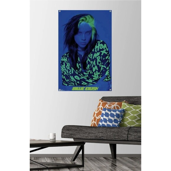 BILLIE EILISH BLUE Poster Lash Music 2020 Trends International NEW in Package - Picture 2 of 5